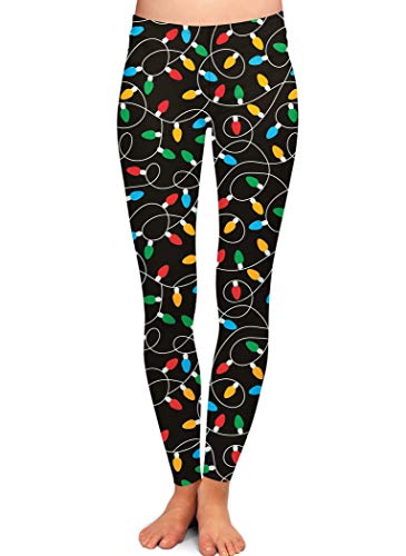 Two Left Feet Women s Holiday Leggings, Strung Out, S M