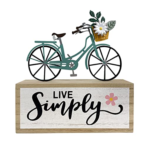 Eternhome Spring Block Bicycle Live Simple Decoration for Home Wooden Farmhouse Metal Signs Rustic Vintage Decorations for Table House Kitchen Living Room Indoor Outdoor Country Art 10â€x 5 Eternhome Spring Block Bicycle Live Simple Decoration for Home Wooden Farmhouse Metal Signs Rustic Vintage Decorations for Table House Kitchen Living Room Indoor Outdoor Country Art 10â€x 5