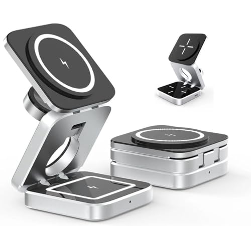 Support de chargeur magnétique sans fil pliable DrPhone pour charger 3 appareils