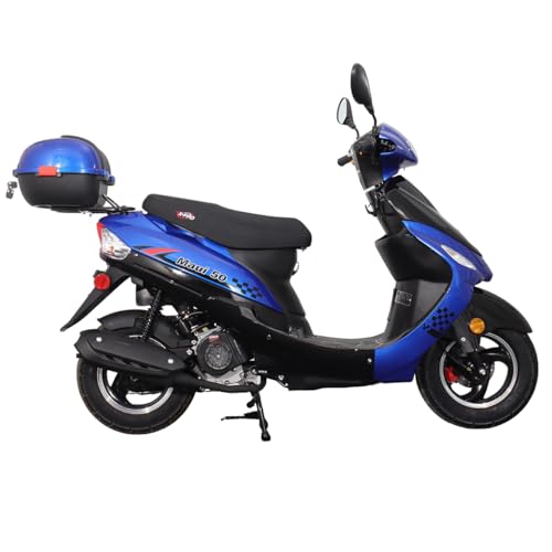 X-PRO Maui 50 Gas Moped with 10" Aluminum Wheels, Rear
