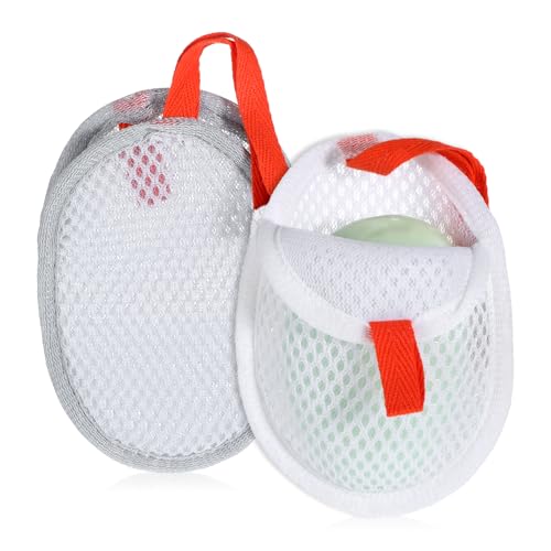 2 Stück Seifensäckchen für Feste Seife Seifensack zum Duschen Feste Seife Sanftes Tiefes Peeling Duschschwamm Seifensäckchen für Dusche Körperpflege Dusche und Bad