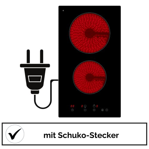 Glaskeramik-Doppelkochplatte Calor EBK2 | Autark | 2 Zonen | Glaskeramikkochfeld | 9 Leistungsstufen | Timer | Kindersicherung | Sensor Touch | Rahmenlos – Bild 6