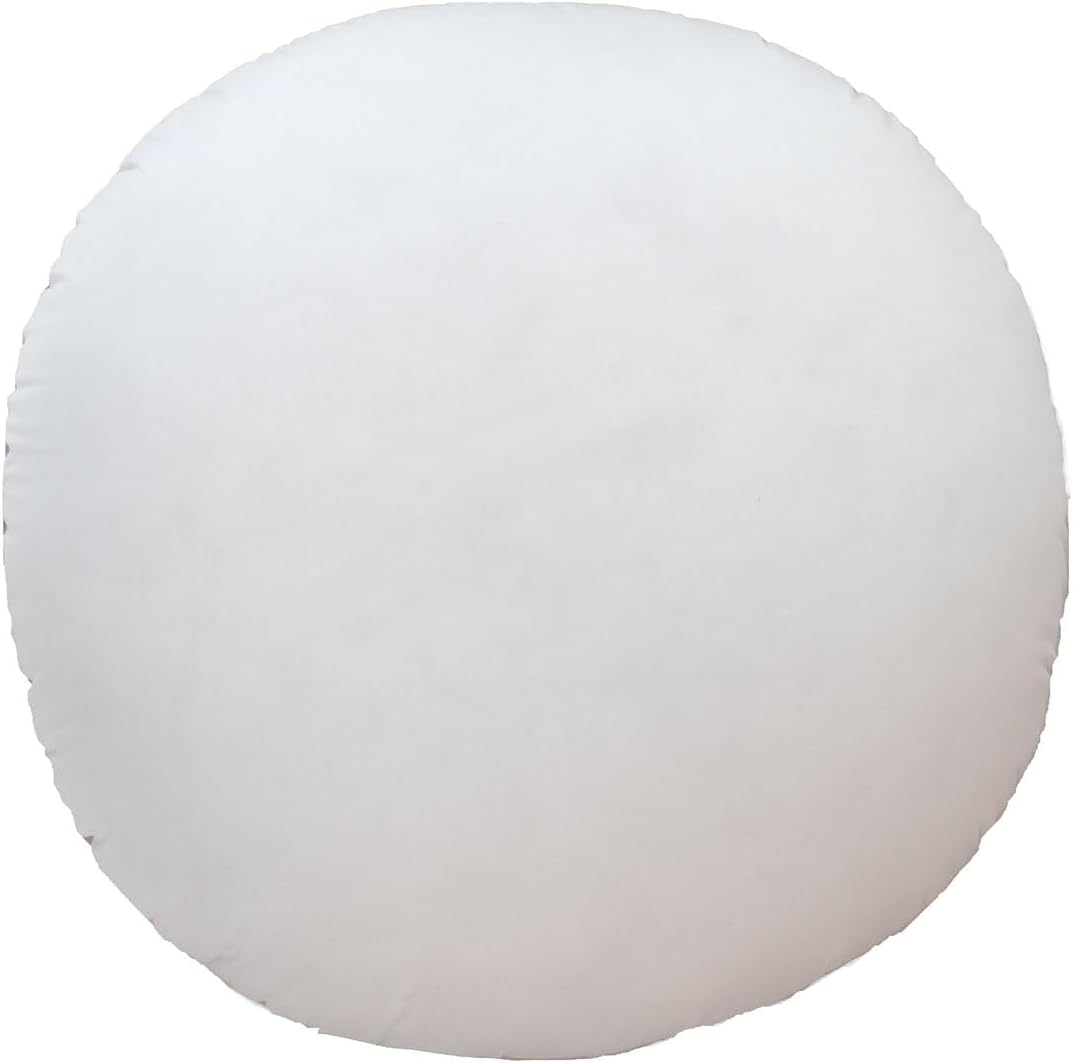 MoonRest Round Pillow Insert Hypoallergenic Polyester Form Stuffer-%100 Cotton Blend Covering for Sofa Sham, Decorative Pillow, Cushion and Bed - 26 X 26 Inch