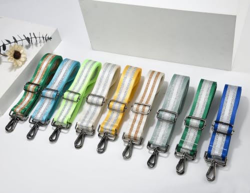 Image of LVYOUME Purse Strap Silver Hardware Wide Bag Straps Replacement Crossbody Adjustable Shoulder Strap for Purses