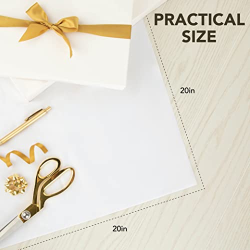 White Tissue Paper for Gift Bags, Bulk Tissue Paper for Packaging- Includes 225 Sheets Premium White Tissue Paper Bulk Pack, Wrapping Tissue Paper - 20 x 20 Inches