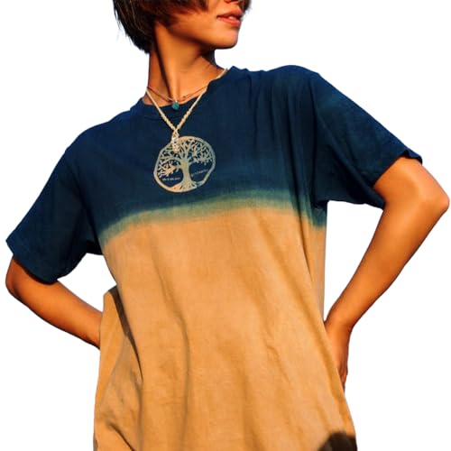 Tシャツ 藍染 泥染 S-Lサイズ オーガニックコットン 藍 藍染め 泥染め 宍喰祇園染 天然染料