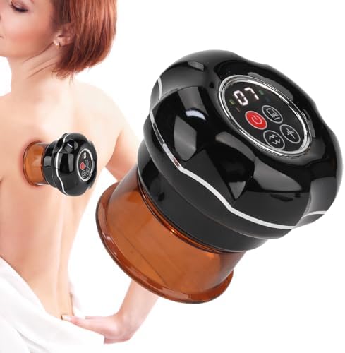 Origintek Cupping Kit for Massage Therapy, 4 in 1 Cupping Therapy Set, Electric Cupping with 9 Level Acupuncture, 2 Cups for Pain Relief, Fatigue,Muscle Soreness Cupping Therapy Set. Black