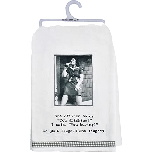 Paño de cocina You Drinking, 28'' | Primitives by Kathy 73091 de algodón decorativo 2