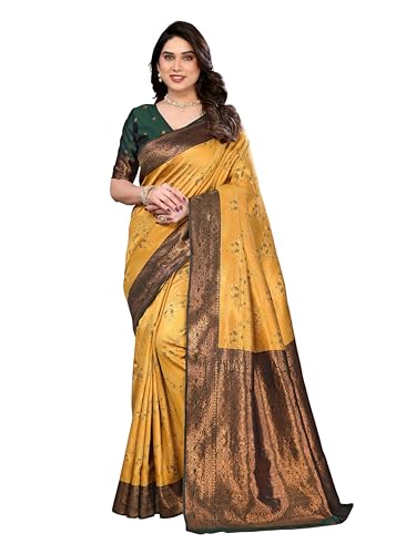 Image of Avantika Fashion Women's Kanjivaram Style Soft Silk Banarasi Sarees With Blouse Piece For Women