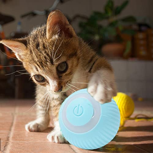 Gato Interativo Inteligente - Bola de Rolamento Automática 360 Graus, Brinquedo Giratório Recarregáv