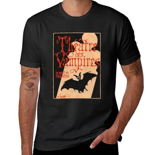 CBKSARTT New-Th-atre-des-Vampires-Poster-Interview-with-The-Vampire-Fanart-T-Shirt-Man-Clothes-Plus Black