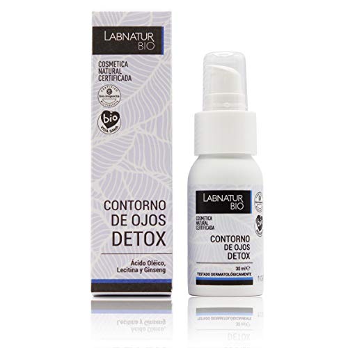 Contorno de Ojos Detox Labnatur Bio 30 Ml. | 100% Natural | Anti-ojeras | Anti-edad | Reduce bolsas y ojeras | ÁCIDO OLEICO, LECITINA & LISINA | 30ML Envase de Aluminio