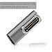 Magnetic USB C Adapter,Type C Connector, USB 3.1 10 Gb/s PD,100W Quick Charge - 4 K @ 60 Hz High Resolution - Supports High Speed, Compatible with MacBook Pro/Pixelbook/Matebook (Gray)