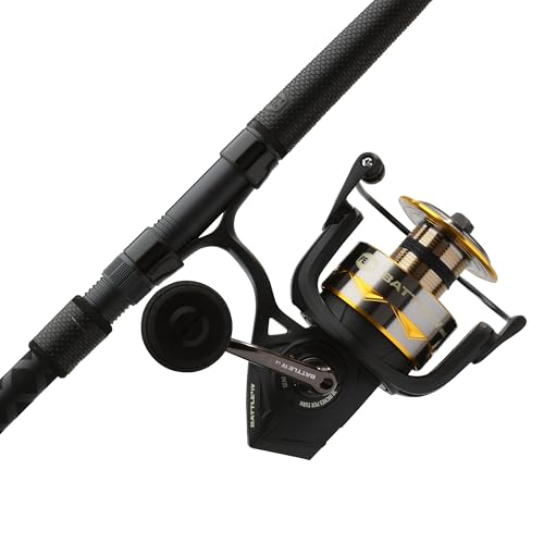 Penn 10' Battle IV LE Spinning Reel and Fishing Rod Combo Kit, 8000 Reel, CNC Gear Technology, Full Metal Body and Sideplate, HT-100 Drag System