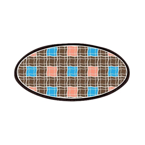 CafePress Brown Pink And Blue Checkered Plaid 4