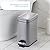 Home Zone Living 2-Pack 1.3 Gallon Small Bathroom Trash Can with Lid and Step Pedal, Stainless Steel Wastebasket with Slim Design for Home and Office, Silver, 5 Liters