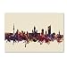 Leipzig Germany Skyline V by Michael Tompsett, 12x19-Inch Canvas Wall Art