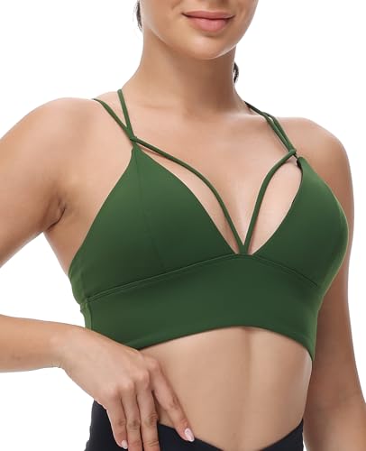 Image of MotoRun Bralettes for Women, Strappy Sports Bra Push up Bralette Sexy Bras Rave Top