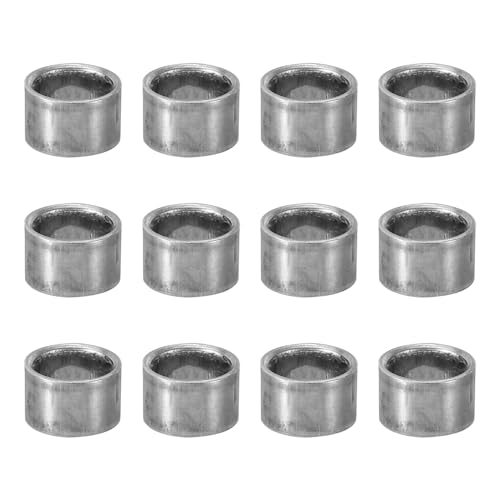 PATIKIL M6スチールスペーサー 12個 メタルスペーサー スチール6mm ID x 8mm OD x 5mm L 炭素鋼スペーサースクリュースタンドオフラウンド 1/4inまたはM6スクリューボルト用