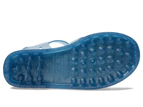 Mini Melissa Girls Possession Shiny (Little Big Kid) Fisherman Sandal, Glitter Blue, 123