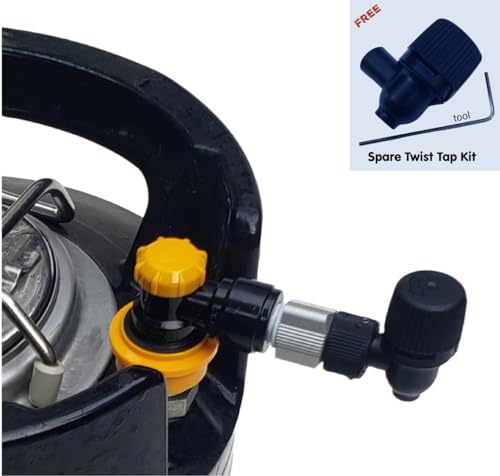 Image of Picnic Tap 2.1 - ready to pour great glasses of beer directly from a keg or growler without beer line and drip tray. Made in USA. Ball Lock Low Profile (LOPRO).