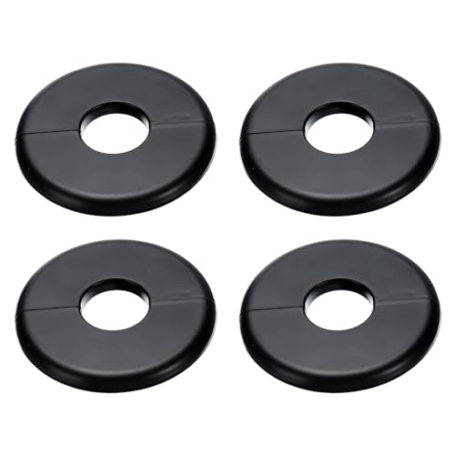 uxcell 4Pcs Wall Split Flange ABS Round Self-Adhesive Escutcheon Plate Design for 1 in/26.5 mm Pipe, Plumbing Cover Plates for Water Pipe Faucet Decor...