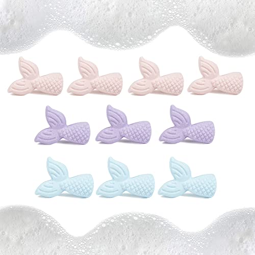 abeec Mermaid Bath Bombs – Bath Bomb Set in Colours: Pink, Purple and Blue – 10 Bath Bombs for Kids – Fizzy Bubble Bath Sets for Children’s Gifts – Bubble Bath - Image 4