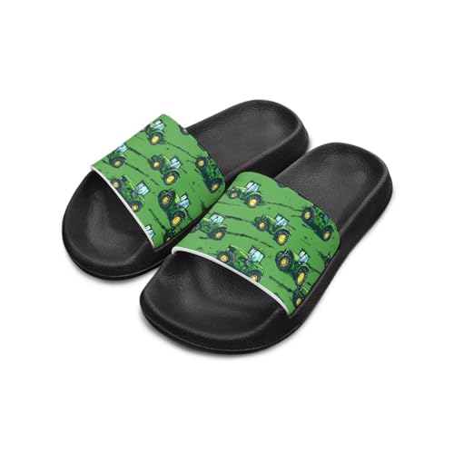Howilath Flame Pattern Kids Slide Sandal Pillow Cloud Slipper Boys Summer Open-Toe Sandals for Indoor Outdoor