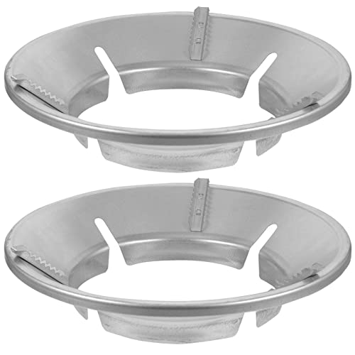 Support pour Wok Anneau de Support pour Wok en Fonte 2 Pièces Support de Poêle en Fonte Antidérapant à 4 Fentes Anneau de Cuisinière à Gaz Adapté à Les Woks Cover