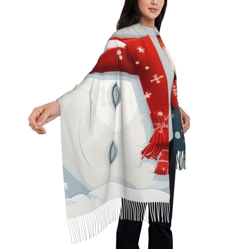 Écharpe chaude imprimée Merry Christmas, le cadeau idéal de 71x190cm pour homme et femme