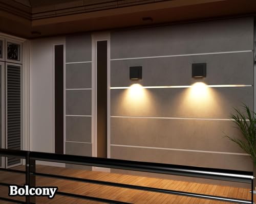 Image of fizzytech 5W LED Wall Sconce, Modern 1-Way Warm White Decorative Wall Light for Bedroom, Living Room, Hallway & Bedside, Pack of 2