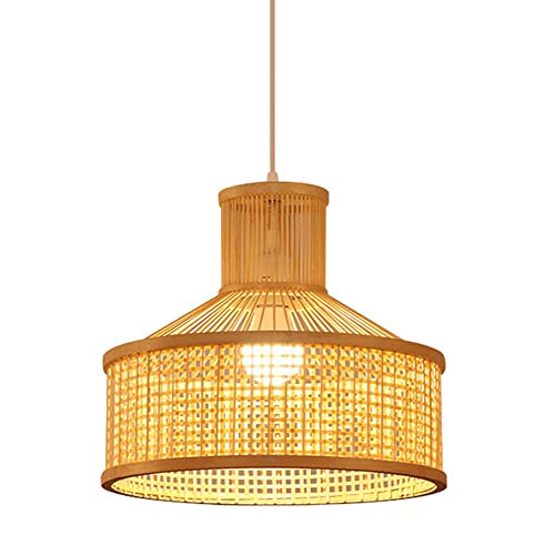 Lampe suspendue en bambou tressé main pour une élégance naturelle