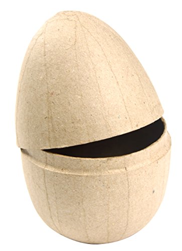 Décopatch BT018O - Un support en papier brun mâché 9x9x13 cm, Boite oeuf