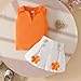 Toddler Girls Summer Clothes Lapel V Neck Knitted Tank Top + Floral Pleated Cute Shorts 2 Piece Outfits for 1-4 Years