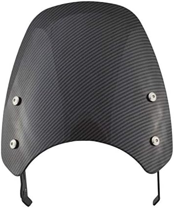 Miniatura 4 de Motorcycle Windshield Windscreen Windshield Fly Screen Shield Wind Deflector with Bracket Compatible with Ducati Scrambler 400 800 2015 2016 2017