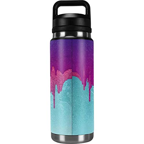 Skinit Decal Skin Compatible with YETI Rambler 26oz Bottle - Originally Designed Paint Splatter Purple Design
