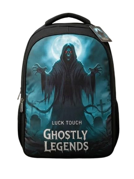 Ghostly Legends Grim Reaper Backpack for Men & Women, HD Digital Printed Daypack with Laptop Compartment, Water Resistant, Padded Shoulder Straps, College Travel School Bag-image-37