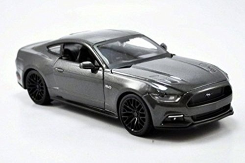 Maisto 2015 Ford Mustang GT, Gray 31508 - 1/24 Scale Diecast Model Toy Car