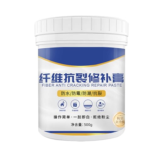 Masilla para paredes | 500 g Pasta reparadora para cartón yeso, solución para paredes de grietas | para uso interior y exterior en casa, cocina, hormigón, techo paredes