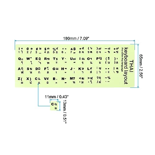 Calcomanías luminosas para teclado universal, 2 unidades miniatura 2