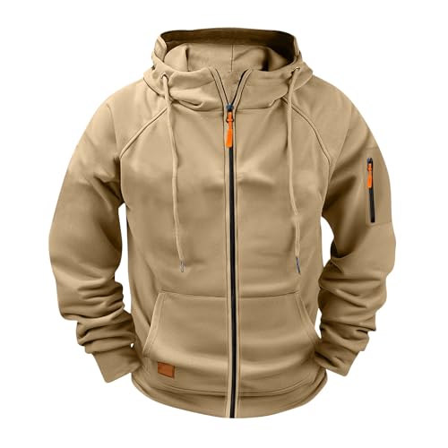 Tactical Hoodies for Men Military - Mens Fleece Full Zip Hoodie Workout Cargo Sweatshirt Outdoor Sports Winter Jacket4
