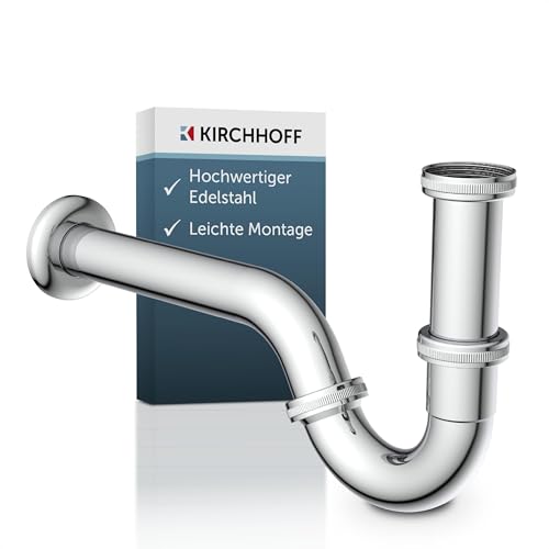 KIRCHHOFF Siphon Bidet, Siphon mit Abflussrohr und Tauchrohr passend für...