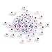 RENSHENKTO acrilico piatto rotondo cuore perline disco bianco moneta amore sciolto distanziatore 300pcs bianco colorato cuore