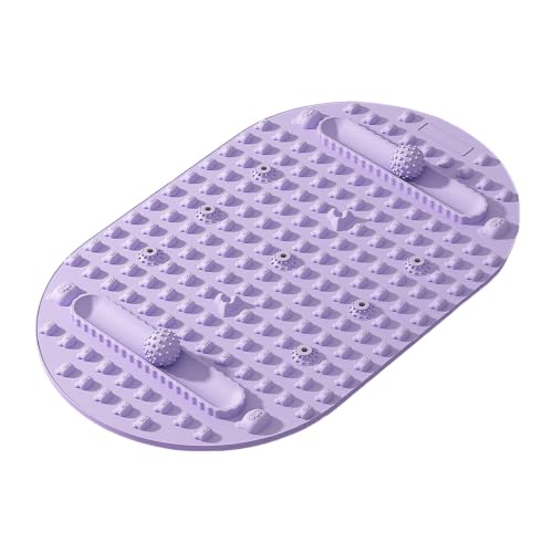 Alfombra de masaje para pies con textura, alfombra grande para pisar descalzo con surcos para bolas rodantes y nodos elevados, alfombra de goma para relajación post-entrenamiento, yoga en casa y escritorio de pie miniatura 1