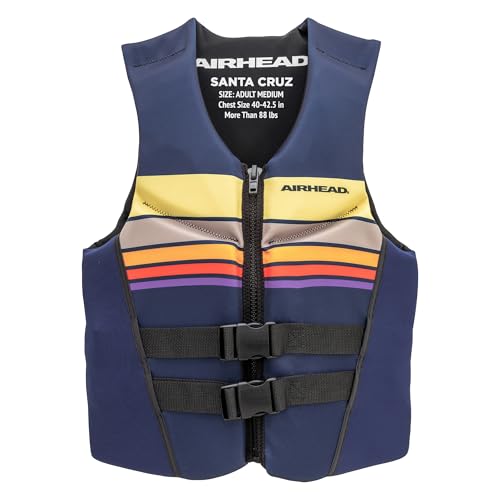 Airhead Santa Cruz Life Vest Multiple Sizes - Swim Vests for Adults, Children & Youth - Kwik Dry Neolite Fabric - USCG Approved