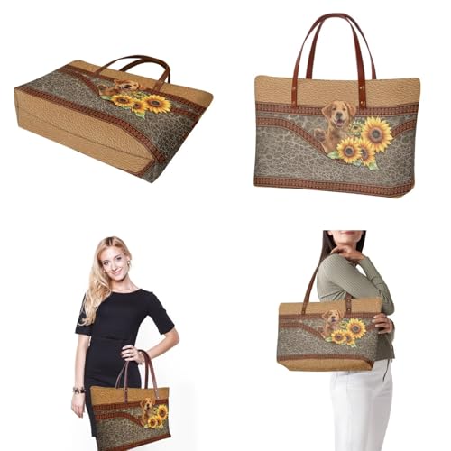 Image of Top Handle Purse for Women, Large Tote Handbag With PU Wallet Set, Gift for Mom