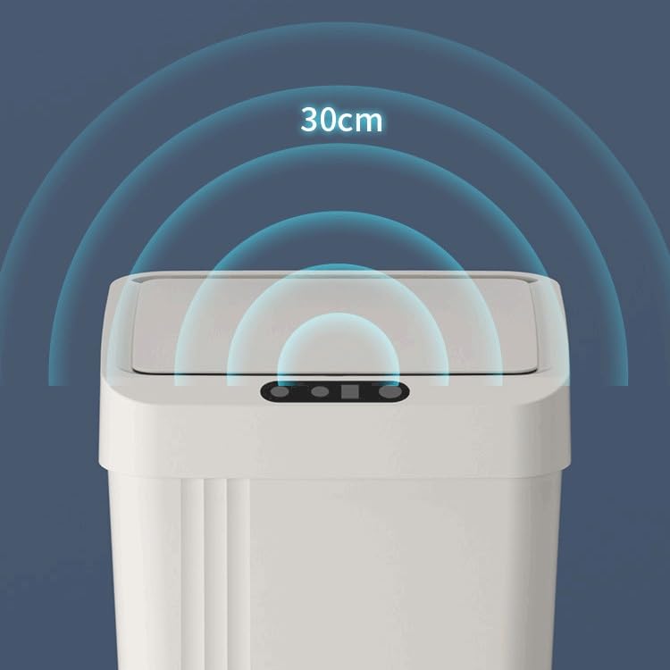 Poubelle à capteur intelligent étanche pour salle de bains et cuisine sans contact