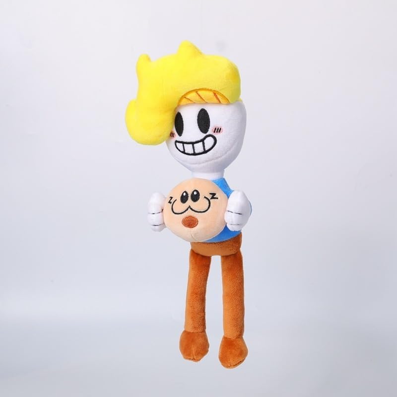 Miniatura 4 de Peluche de pelo amarillo 2023 para niños, de Bryson y Jamón, bonita figura de peluche, juguetes de peluche de anime de dibujos animados para niños y