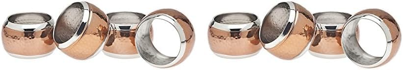 Godinger Round Hammered Napkin Rings - Thumbnail 2