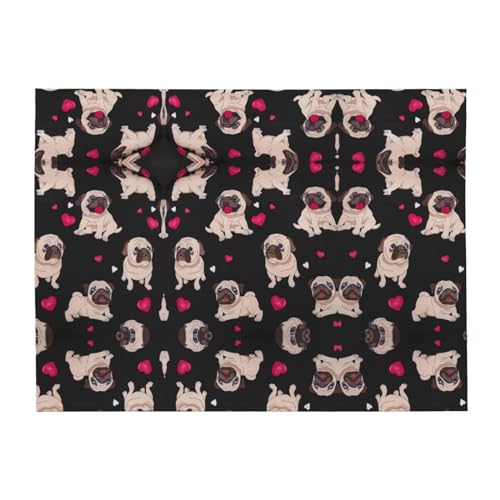 Couverture polaire carlin 150x200 cm plaid canapé doux - 3
